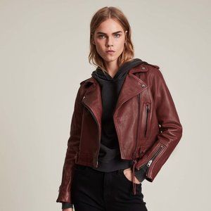 All Saints Ayra Leather Jacket NWT